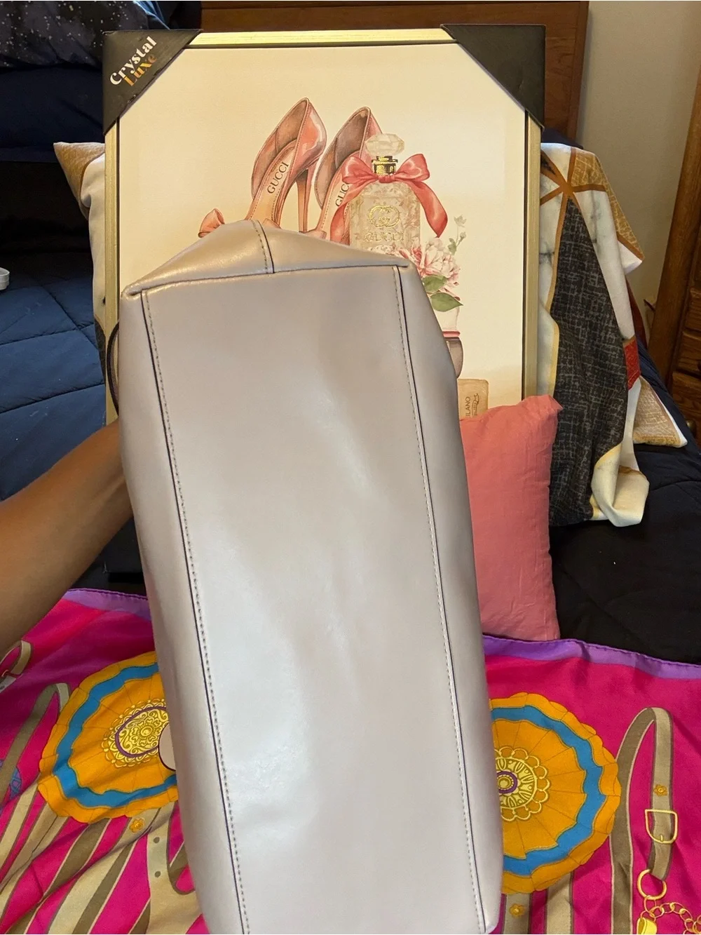 kate spade Pale Pink Leather Tote with Bow Charm Accent - Picture 11 of 16